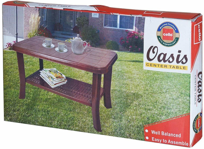 cello Oasis Four Seater Centre Table Ice Brown Plastic Coffee Table Price in India Buy cello Oasis Four Seater Centre Table Ice Brown Plastic Coffee Table online at Flipkart