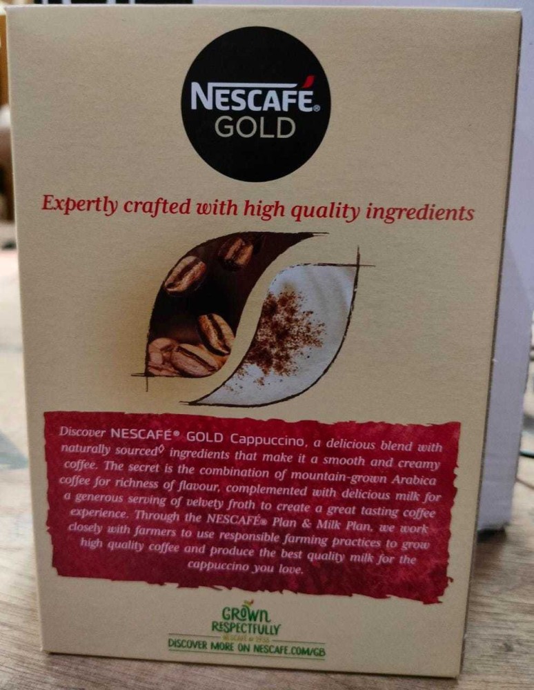 Nescafe Gold Cappuccino Instant Coffee 8 Sachets - 124g 