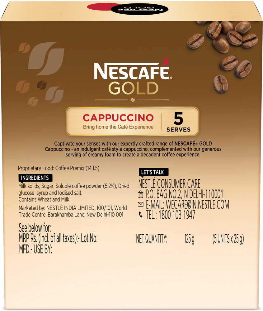 Nescafe Gold Cappuccino Instant Coffee Price in India - Buy