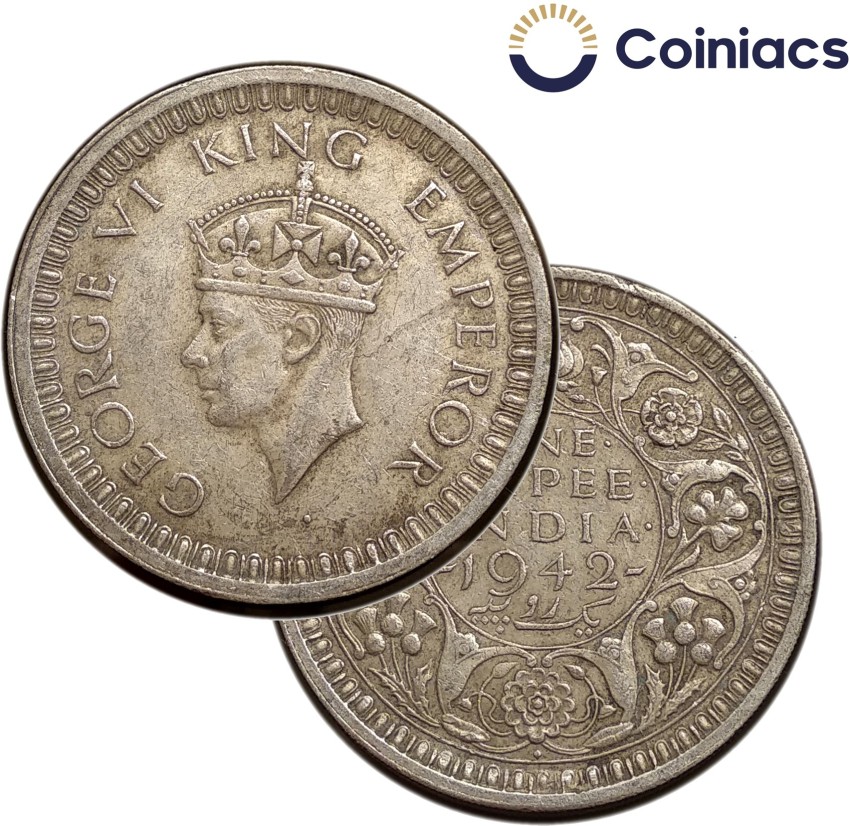 COINIACS Scarce One Rupee - George VI King & Emperor (1940-45