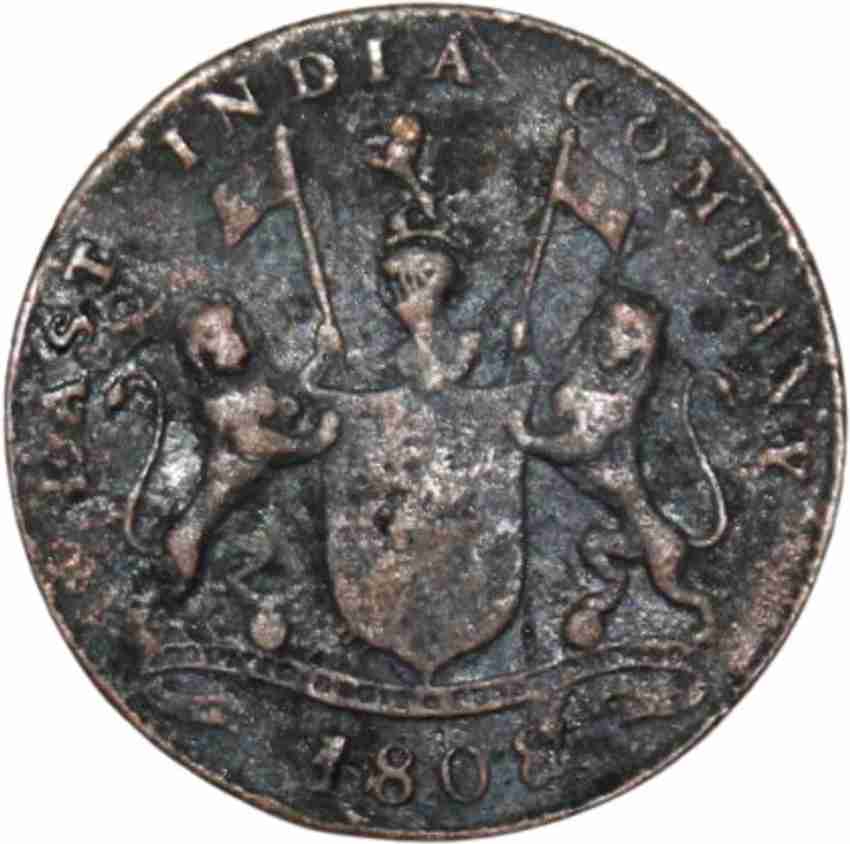 Prideindia XX Cash (1808) East India Company Old and Rare Coin 