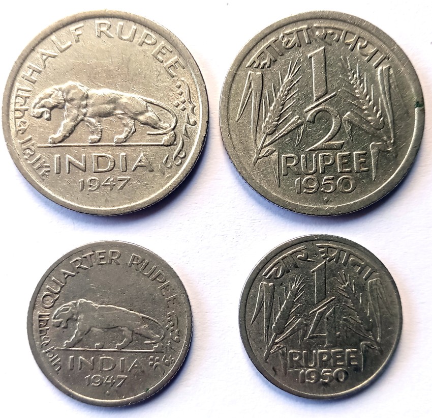 Naaz Rare Collection British India 1947 & Republic India 1950 1/2