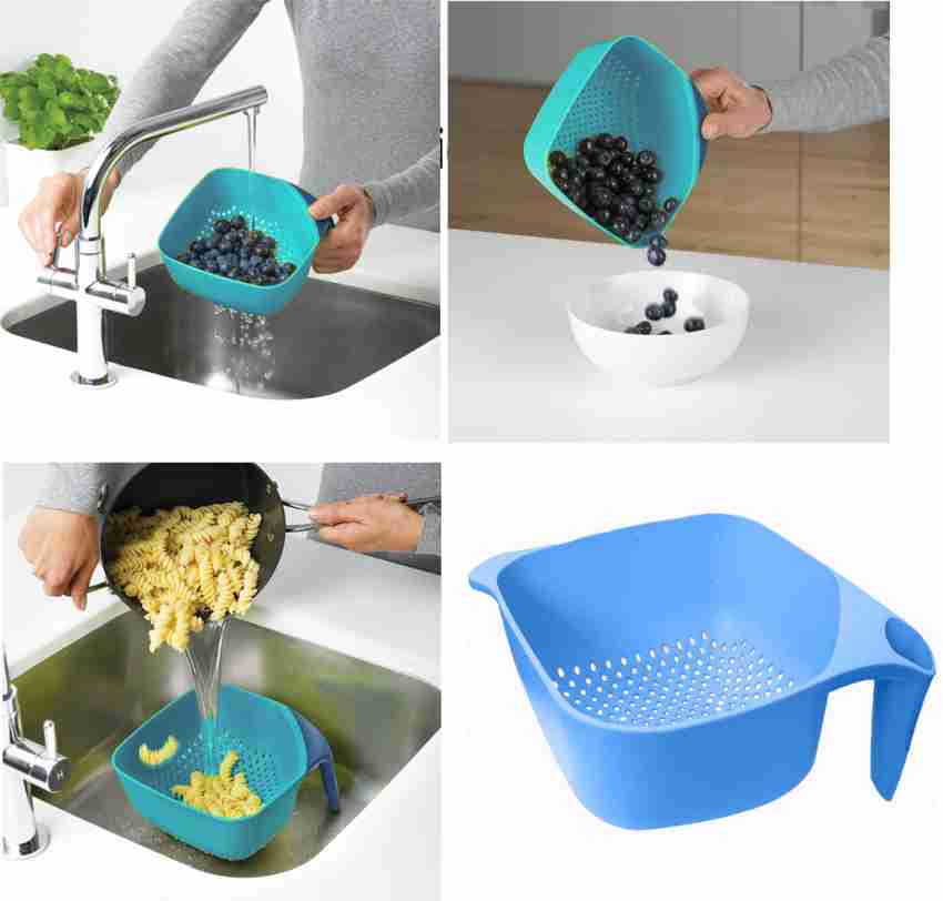 TRUE INDIAN Drainer Fruits Washing Bowl Fruit Rinse Bowl