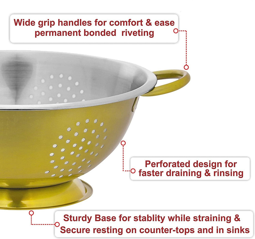 Collapsible metal colander hotsell
