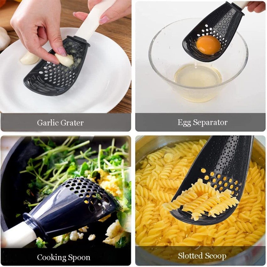 3 Packs Multifunctional Cooking Spoon, All Purpose Kitchen Tool Skimmer  Scoop Colander Strainer Grater Masher, Food-Grade High Temperature  Resistant Cooking Gadgets 