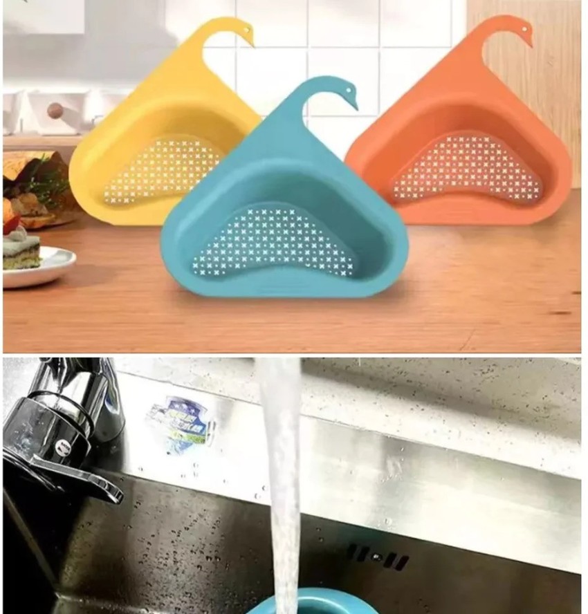 2 Pack Kitchen Sink Drain Basket, Multifunctional Sink Corner