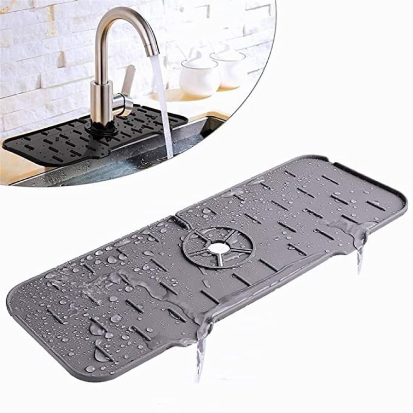 Silicone Kitchen Faucet Mat For Sink Sponge Drain Rack Foldable