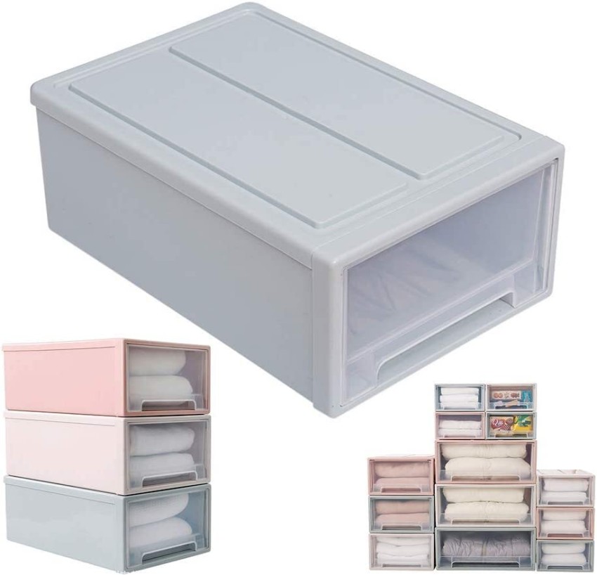 LEVGRY 32L Stackable Clothes Storage Box Modern Drawer Type Plastic  Container PP Collapsible Wardrobe Price in India - Buy LEVGRY 32L Stackable  Clothes Storage Box Modern Drawer Type Plastic Container PP Collapsible