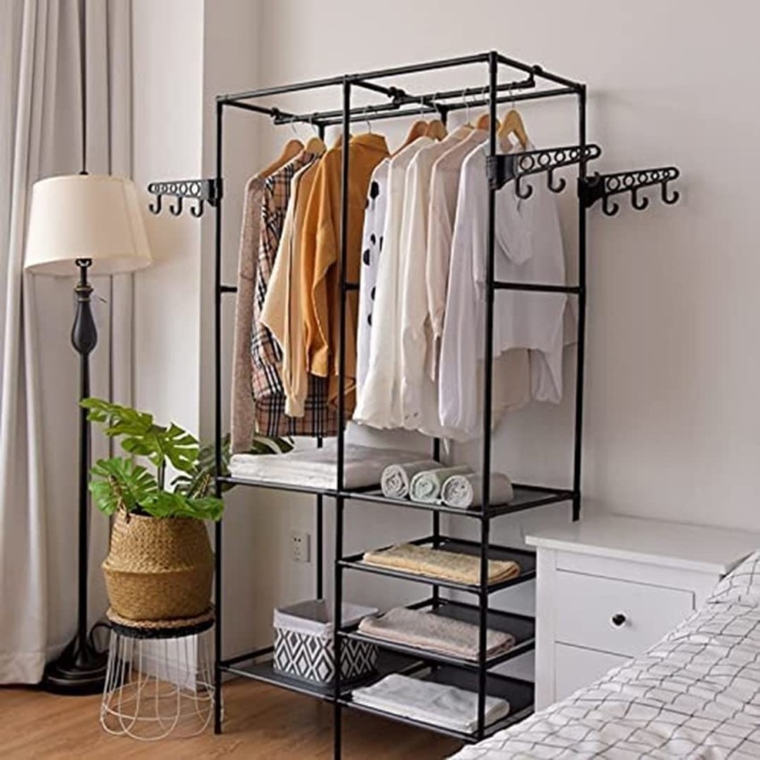 Lukzer 1PC Metal Garment Rack Multipurpose Clothes Rack with Bottom  Shelf/Coat Jacket Hanger for Home Bedroom Storage Organizer Unique Display  Stand