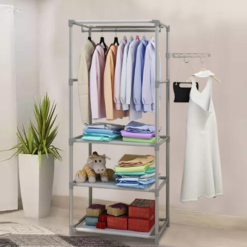 Coroid Coat Rack Metal Garment Rack Storage 3 Shelf Clothes Rack 2