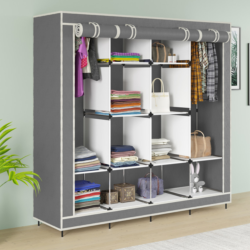Maison Cuisine 88170 Storage Organizer Shelves for Clothes Racks Non woven Fabric Almirah Cotton Collapsible Wardrobe