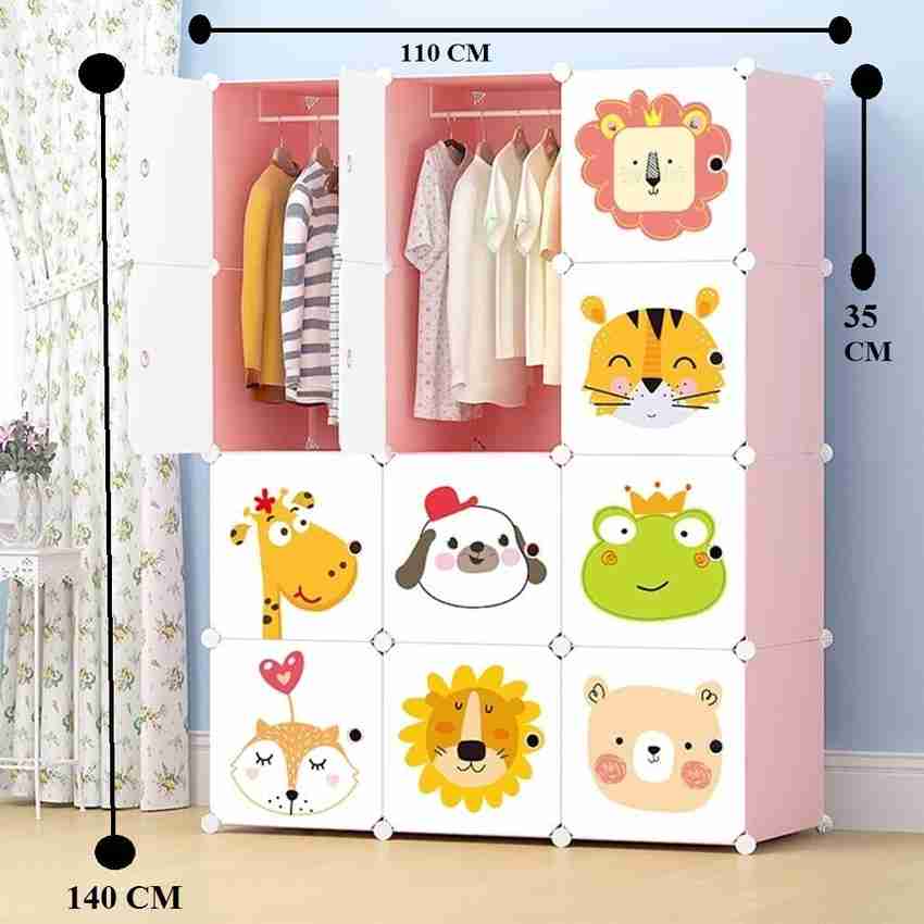 KriShyam 12 Door Plastic Sheet Wardrobe PP Collapsible Wardrobe