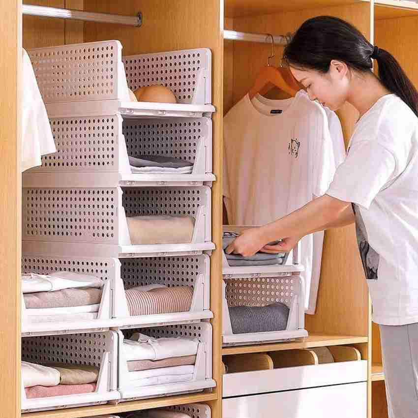 JD FRESH 4 Pieces Clothes Organizer For Wardrobe Cupboard