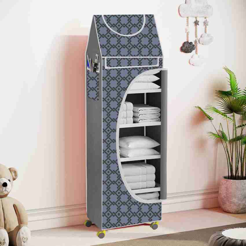 Furnbolo 6 Cabinet Baby Almirah Kids Wardrobe Folding Almirah