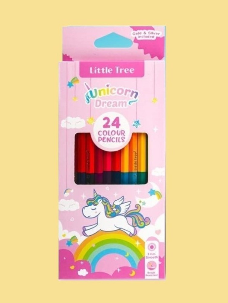 VINMOT Unicorn Amazing Bright Double Sided Pencil Colors  (Pack of 12) Hexagon Shaped Color Pencils 