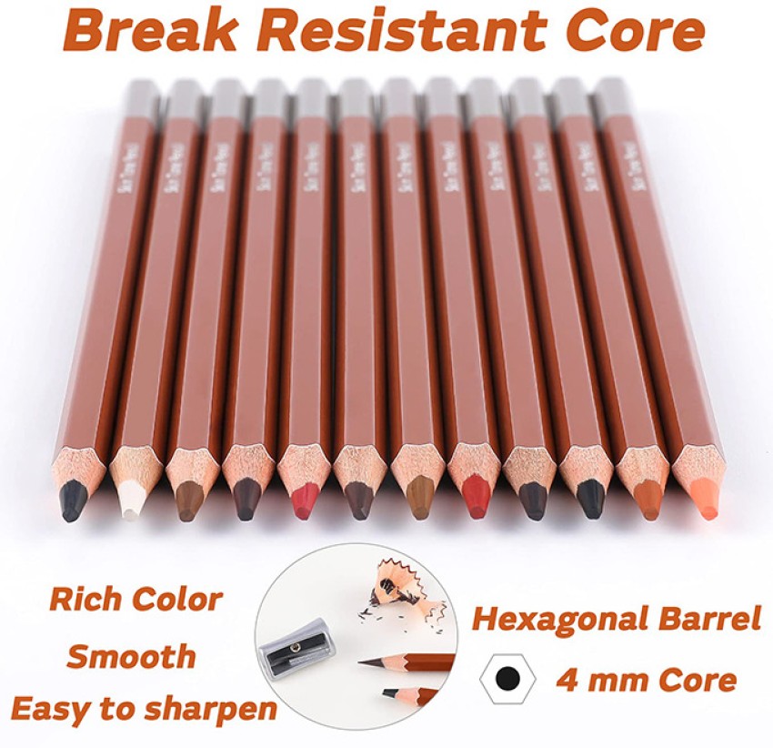 URBAN BOX Skin Colored Pencils Skin Tone Pencils Portrait  for Drawing, Sketching Round Shaped Color Pencils 