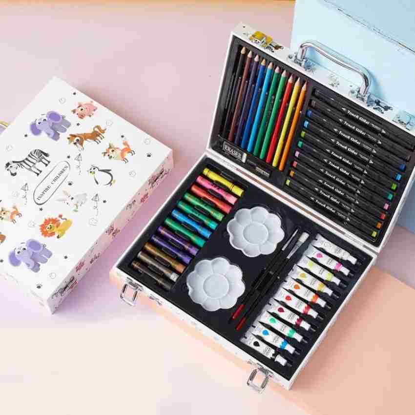 Unicorn Professional mutiple coloring Drawing Set Kit with metal case