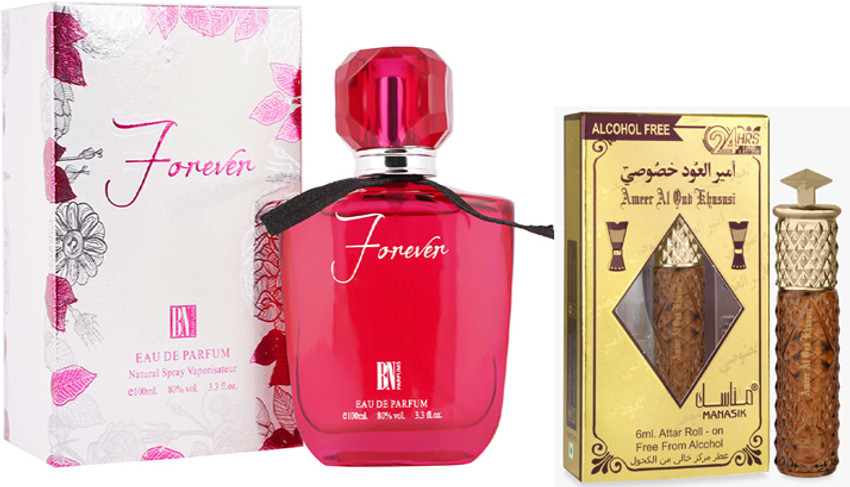 BN PARFUMS Forever Perfumes 100ml Ameer Al Oud Khusis Attar 6ml