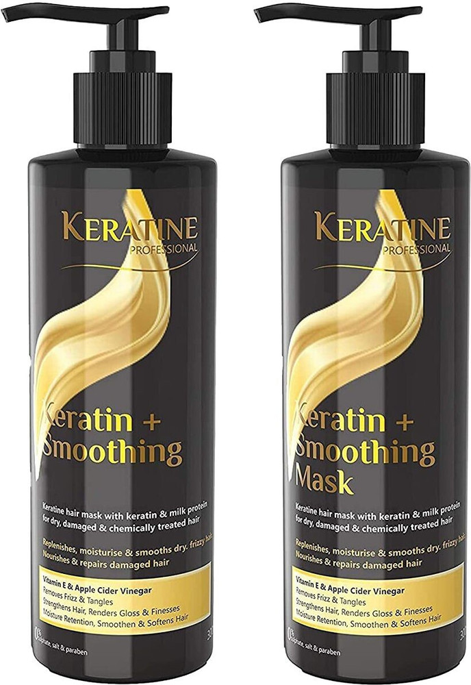 KERATINE PROFESSIONAL Keratin Smoothening Shampoo and Hair Mask for Hair Growth Keratin Vitamin E Moisturizing Sulfate Free Shampoo Color