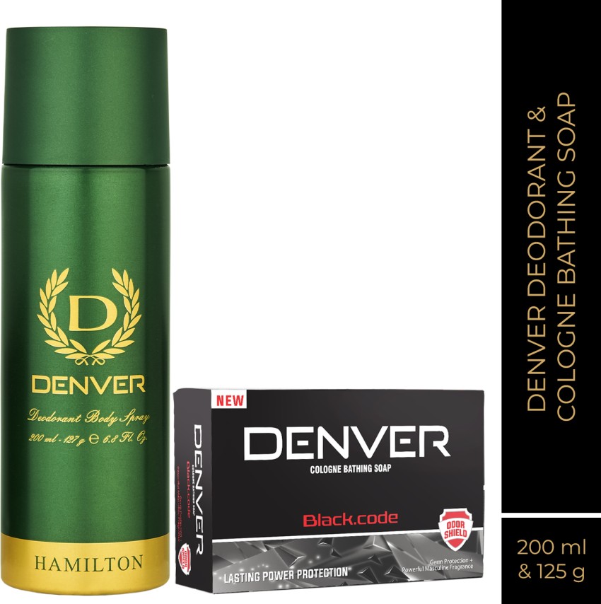 DENVER Hamilton Deo 200 Ml Black Code Soap 125g