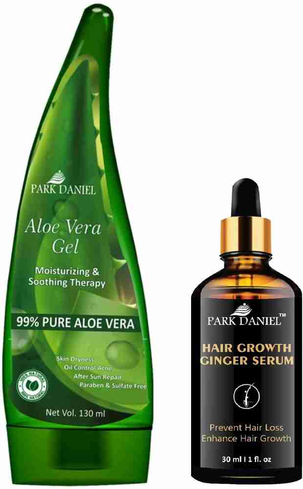 PARK DANIEL 100 Natural Multipurpose Aloe Vera Gel 130ML Hair Growth Ginger Serum 30ml Price in India Buy PARK DANIEL 100 Natural Multipurpose Aloe Vera Gel 130ML Hair Growth