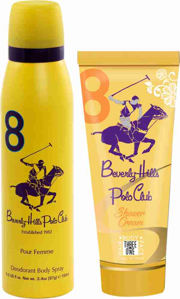 BEVERLY HILLS POLO CLUB Gift Set No.8 Women s Body Mist 150ml Shower Cream 150ml Price in India Buy BEVERLY HILLS POLO CLUB Gift Set No.8 Women s Body Mist 150ml