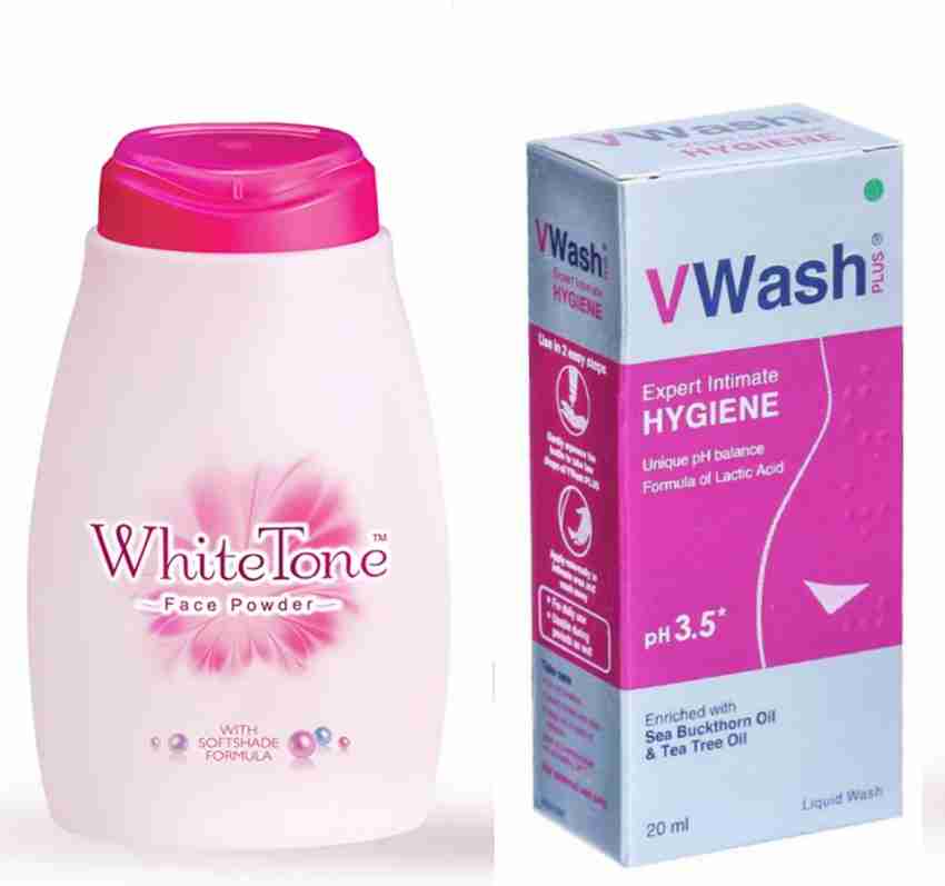 White Tone Soft shade Formula Face Powder 30Gm With V Wash Hygiene