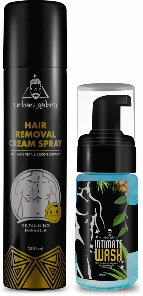 urbangabru Hair Removal Cream Spray - 200 ml & Intimate Wash 100