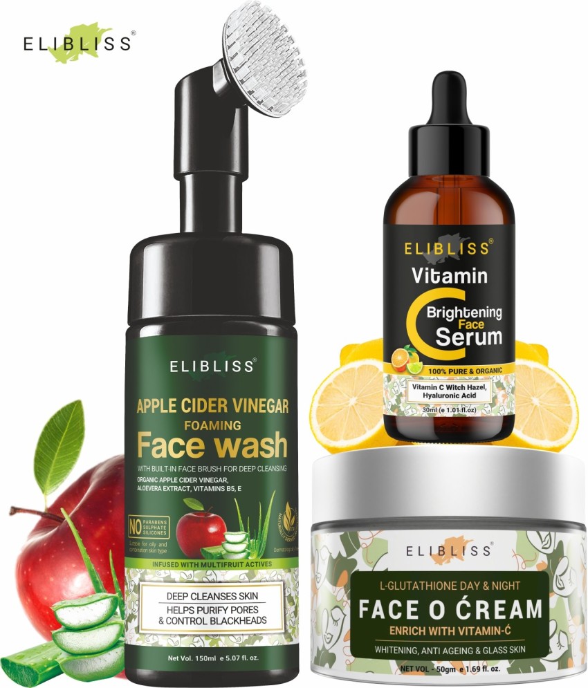 ELIBLISS Apple Cider Vinegar Foaming with Brush Face Wash