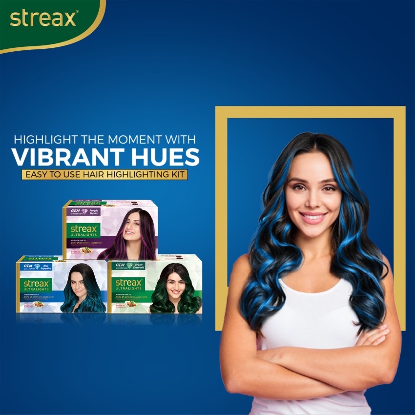 Streax Mystic Blue Highlights (Blue) : : Beauty