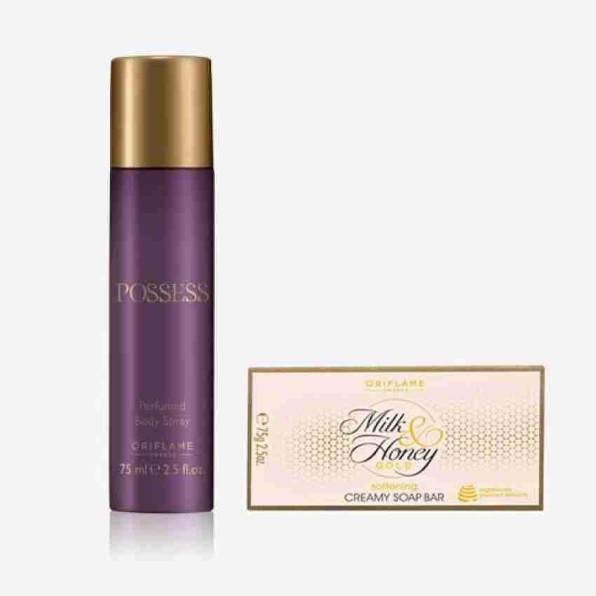 Oriflame POSSESS Perfumed Body Spray 75 ml with MILK HONEY GOLD