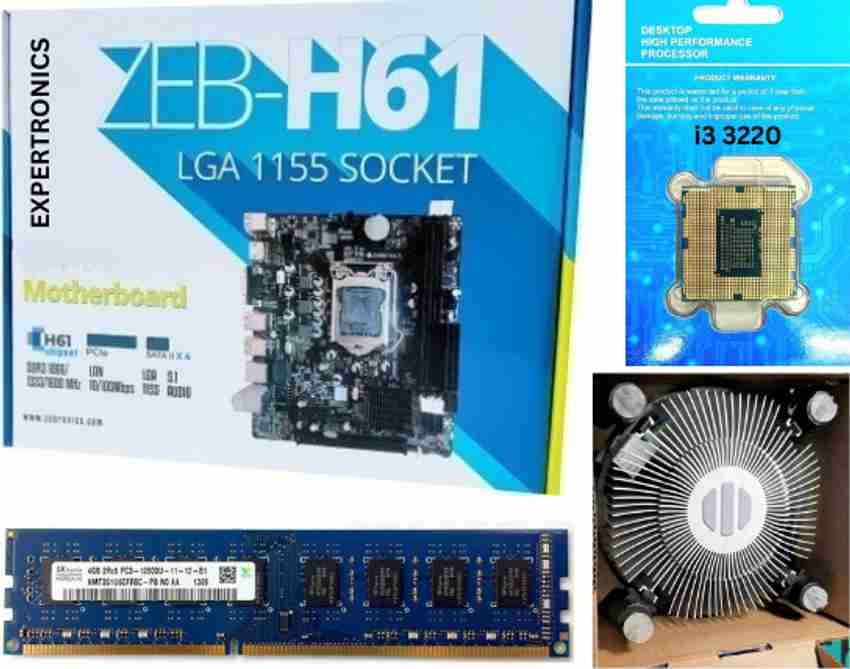 EXPERTRONICS ZEB H61- I3 3220 - 4GB DDR3 - FAN Motherboard