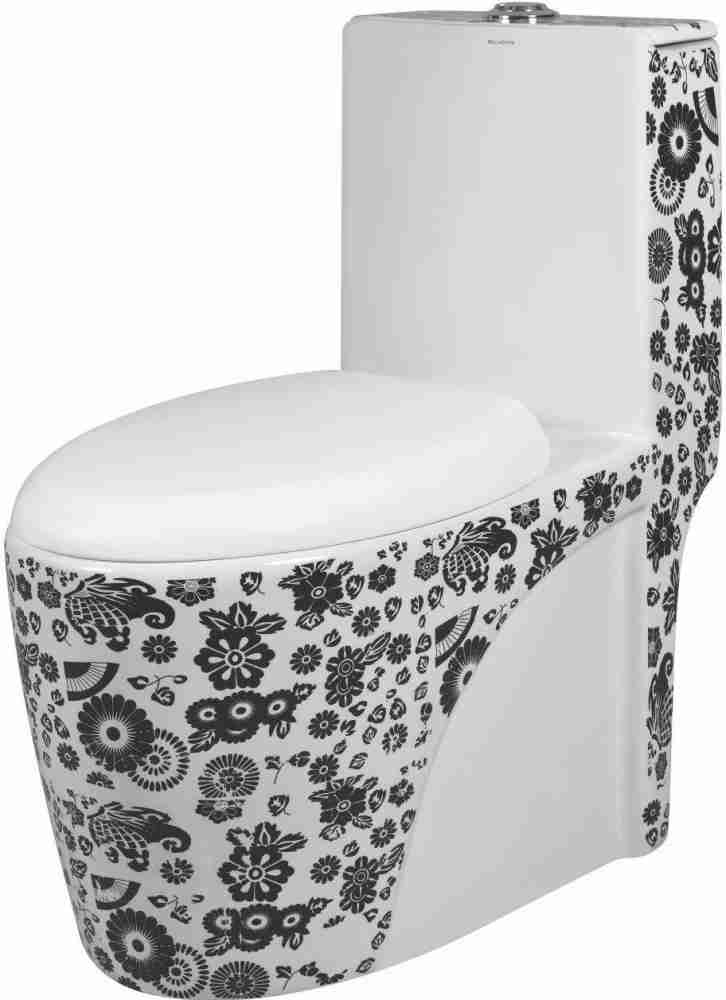 InArt Western Floor Mounted One Piece Water Closet Ceramic Western  Toilet/Commode/European Commode With Soft Close Seat Cover For Lavatory  Toilets S