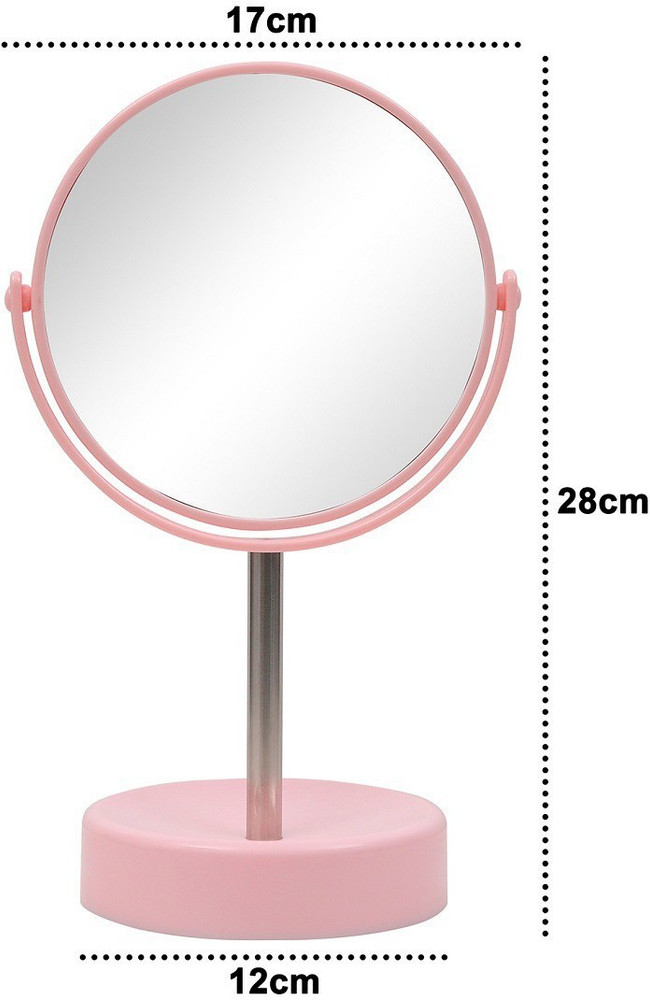 Livzing Tabletop Double Side Pedestal Removable Handle Shaving Makeup Vanity Mirror 360 Degree 5X Magnification
