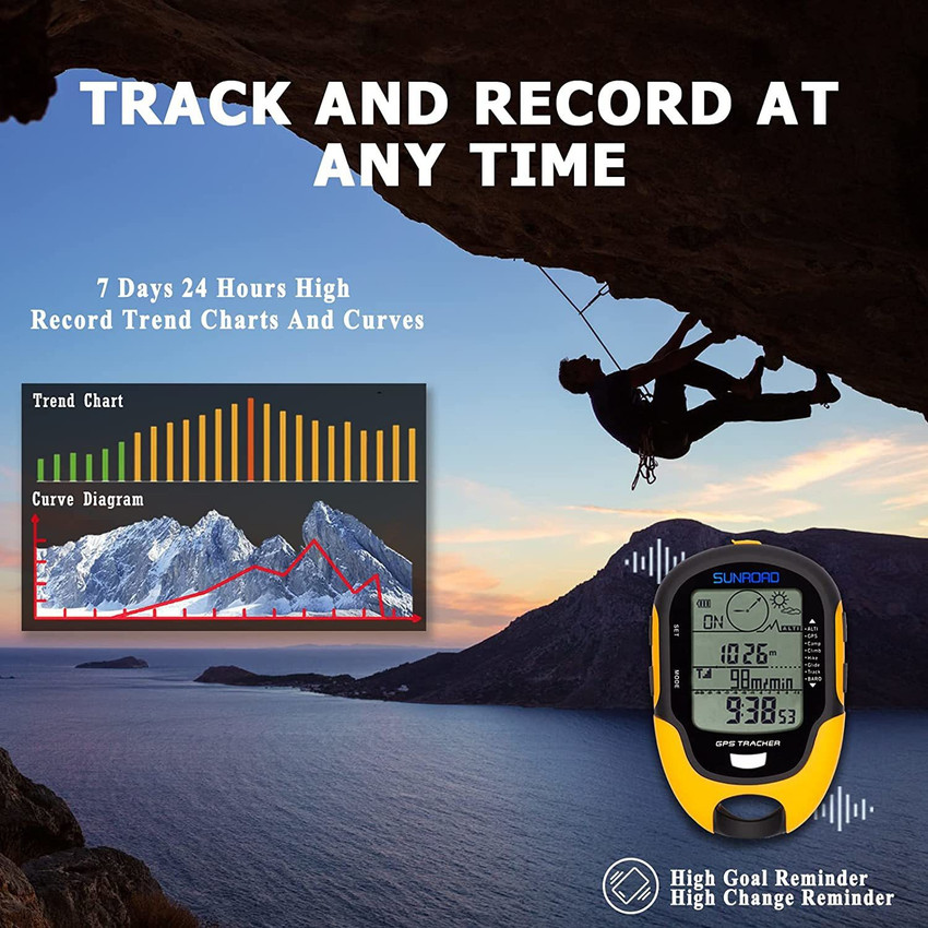 amiciSense Altimeter Barometer Compass with GPS Navigation