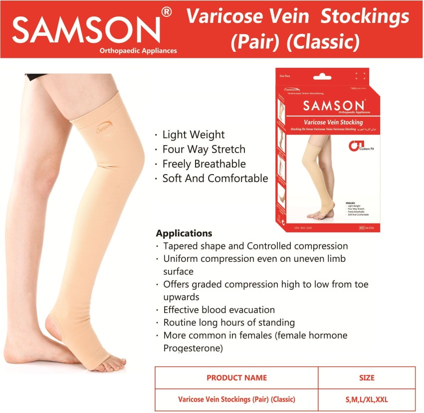 FLAMINGO- Varicose Vein Stockings Available in Various Sizes ( S, M, L , XL)