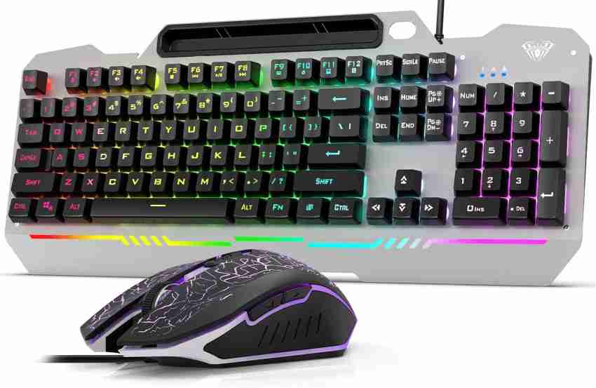 Lot of 4 Water Resistant Gaming Metal Keyboard & Mouse sold Combo