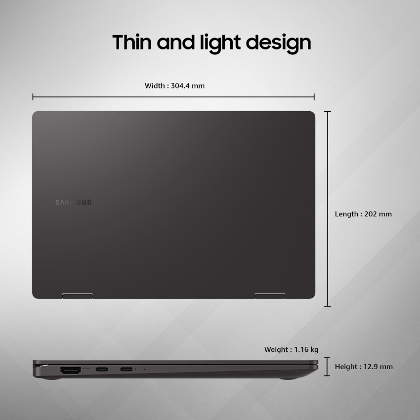 Notebook Samsung Book 2 360 13.3 Core i5 16GB, 512GB SSD NP730QED