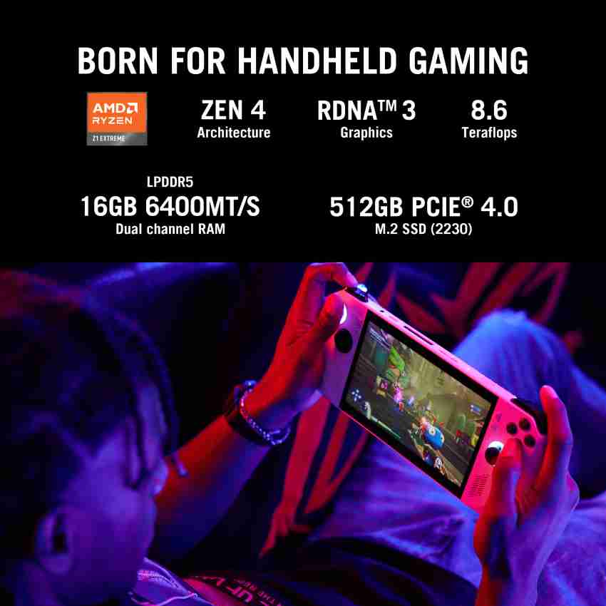 ASUS ROG Ally AMD Ryzen Z1 Octa Core Extreme - (16 GB/512 GB SSD/Windows 11  Home) RC71L-NH001W Handheld Gaming PC Rs.83990 Price in India - Buy ASUS  ROG Ally AMD Ryzen Z1 Octa Core Extreme - (16 GB/512 GB SSD/Windows 11 ...