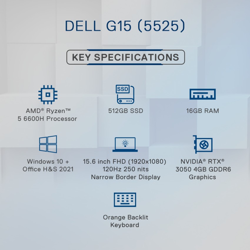 DELL AMD Ryzen 5 Hexa Core AMD R5-6600H - (16 GB/512 GB SSD