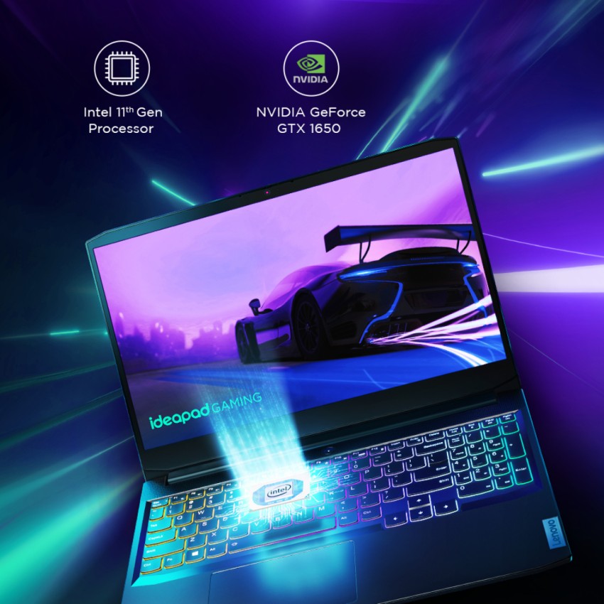 Lenovo IdeaPad Gaming 3 Intel Core i5 11th Gen 11300H - (8 GB/512 GB  SSD/Windows 11 Home/4 GB Graphics/NVIDIA GeForce GTX 1650/120 Hz) 15IHU6  Gaming 