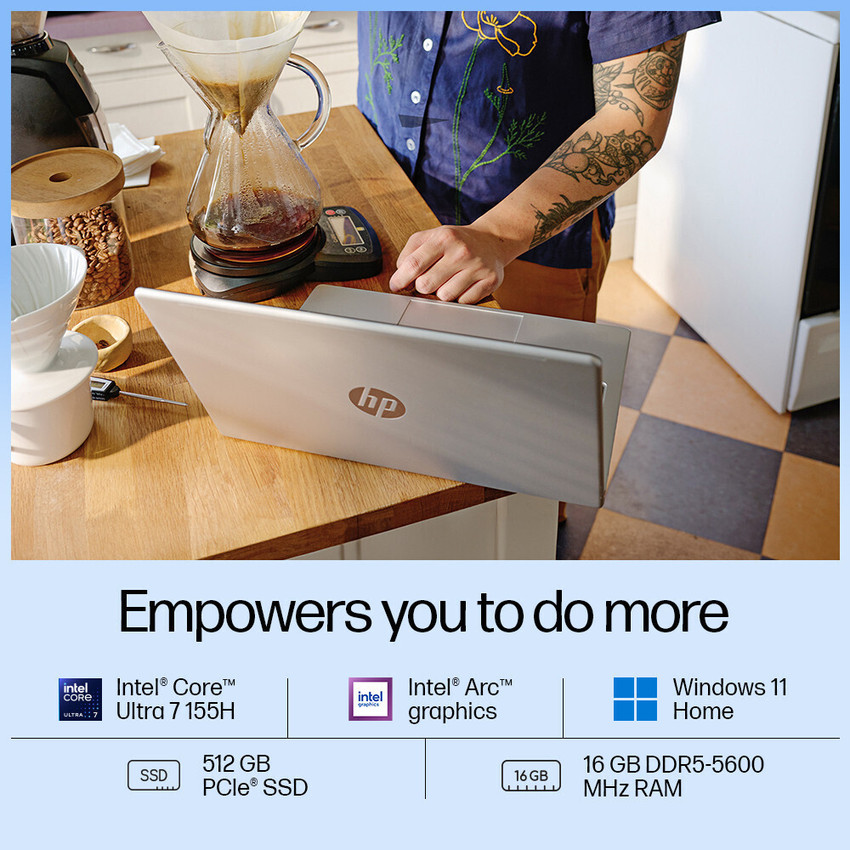 HP Intel Core Ultra 7 155H - (16 GB/512 GB SSD/Windows 11 Home) 14 