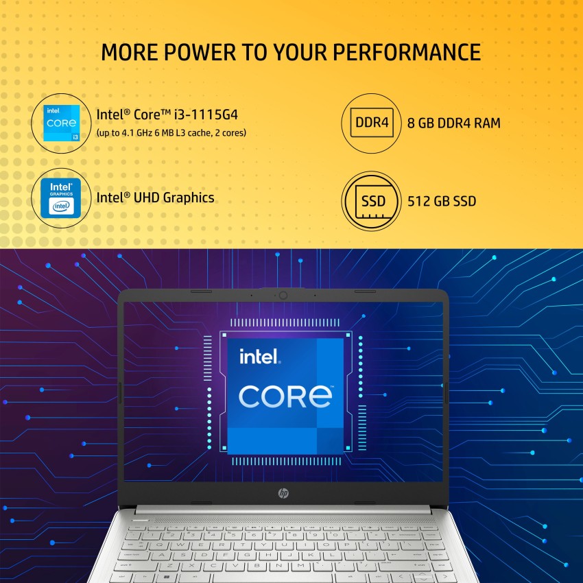 PC Portable HP 14s-dq2033nf - 14 FHD - Core i3-1115G4 - RAM 8Go - Stockage  512Go SSD - Windows 10 - AZERTY - Cdiscount Informatique