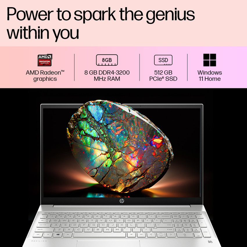 HP Pavilion AMD Ryzen 5 Dual Core 5500U - (8 GB/512 GB SSD HP Pavilion AMD Ryzen 5 Dual Core 5500U - (8 GB/512 GB SSD