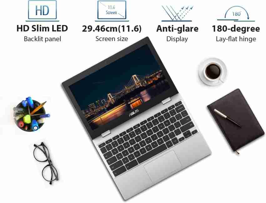 (4 GB/32 GB EMMC Storage/Chrome OS) CX1101CMA_ID-GJ0004 / GJ0003 Chromebook  Transparent Silver Online - ASUS : Flipkart.com