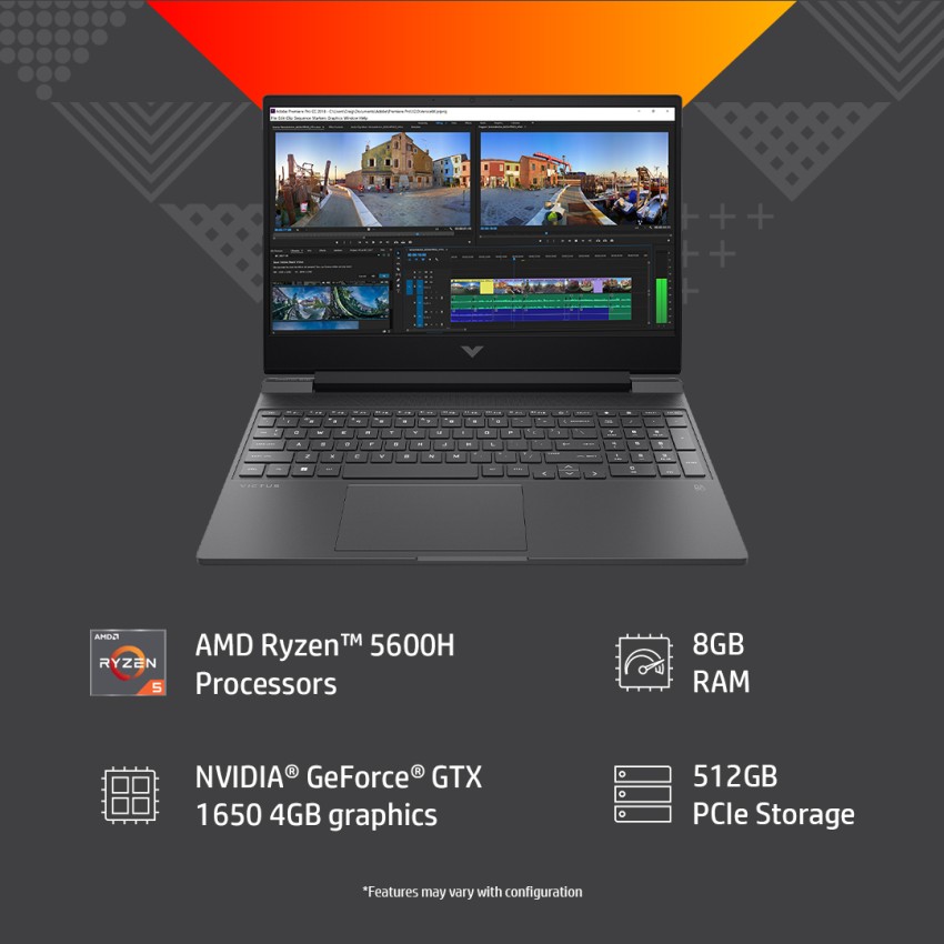 Buy HP Victus 15-fb0122AX AMD Ryzen 5 (15.6 inch, 8GB, 512GB, Windows 11,  NVIDIA GeForce GTX 1650, FHD IPS Display, Mica Silver, 81H56PA) Online -  Croma
