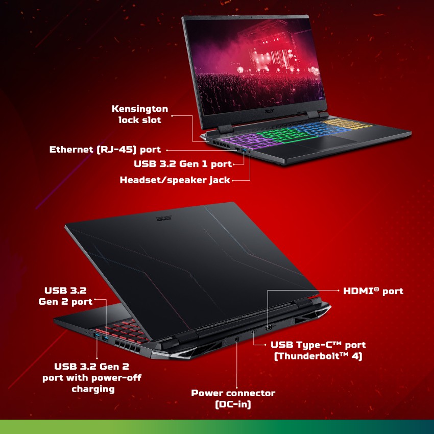 Acer Nitro 17 Gaming Laptop, AMD Ryzen 7 7735HS Octa-Core CPU