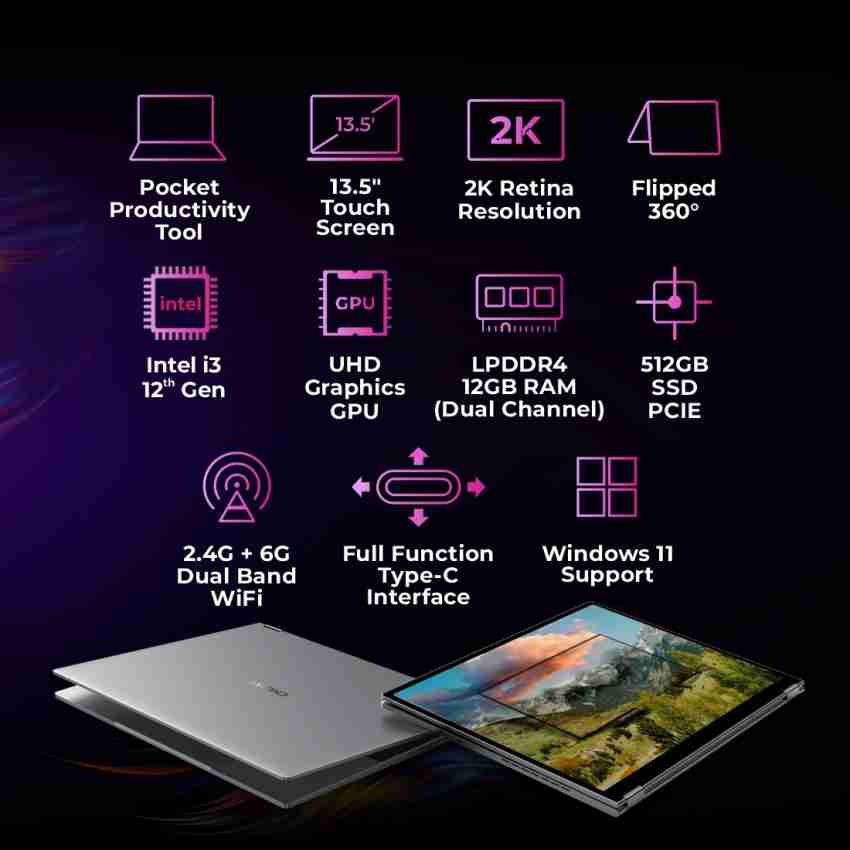 Chuwi FreeBook is a 13.5 inch convertible with an Intel Celeron