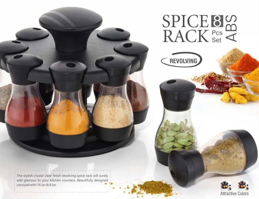 Multipurpose Plastic Big Revolving Spice Rack 16 in 1 / Masala Rack Set/  Spice Container