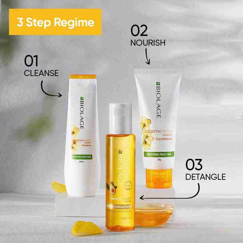 Buy Matrix Biolage Smoothproof 2-Step Professional Regime, 72 Hrs Frizz  Control, Shampoo + Hair Serum Online